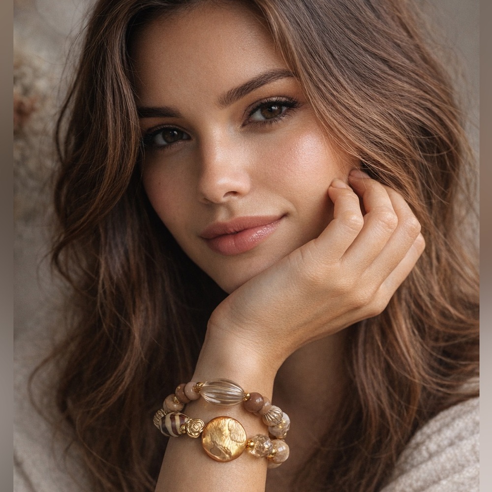 Golden Whisper Harmony Bracelet Set